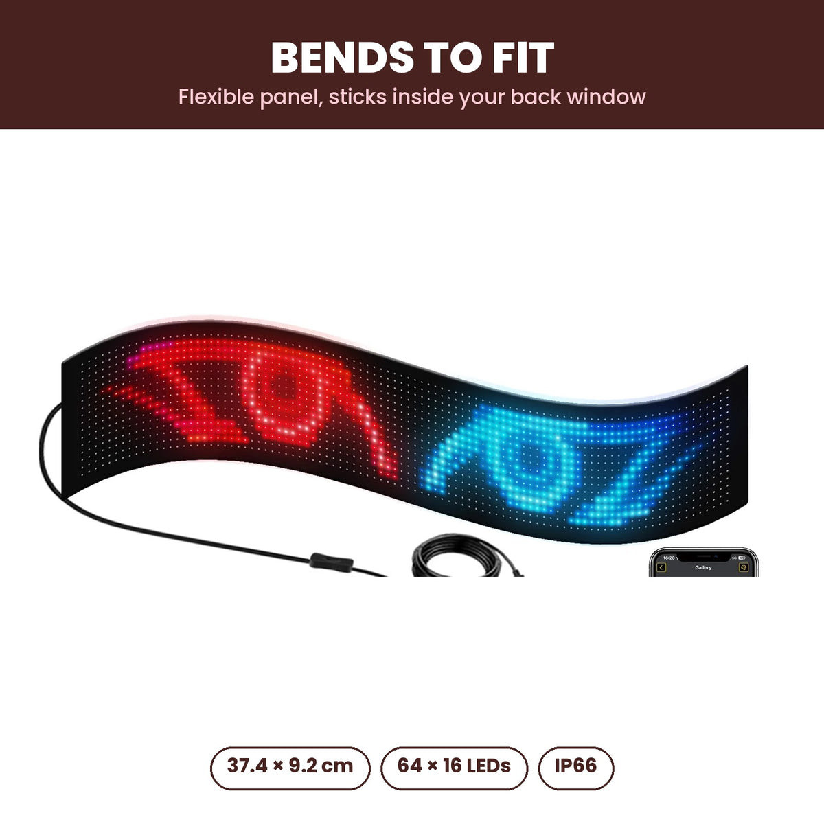 FUR MAMA GLOW LED Back Window Panel