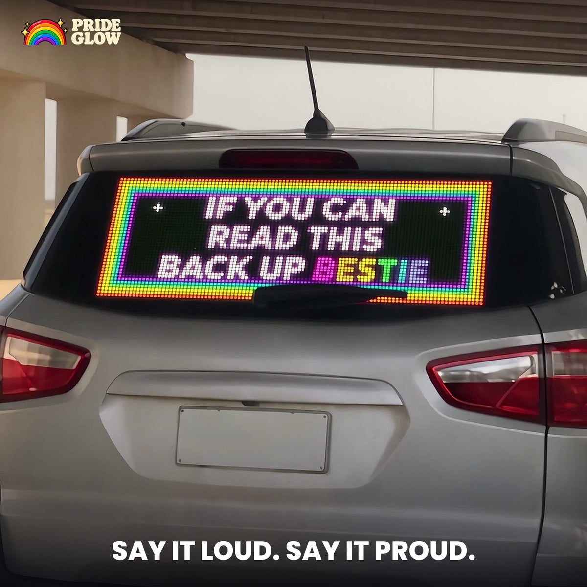 PRIDE GLOW LED Back Window Panel