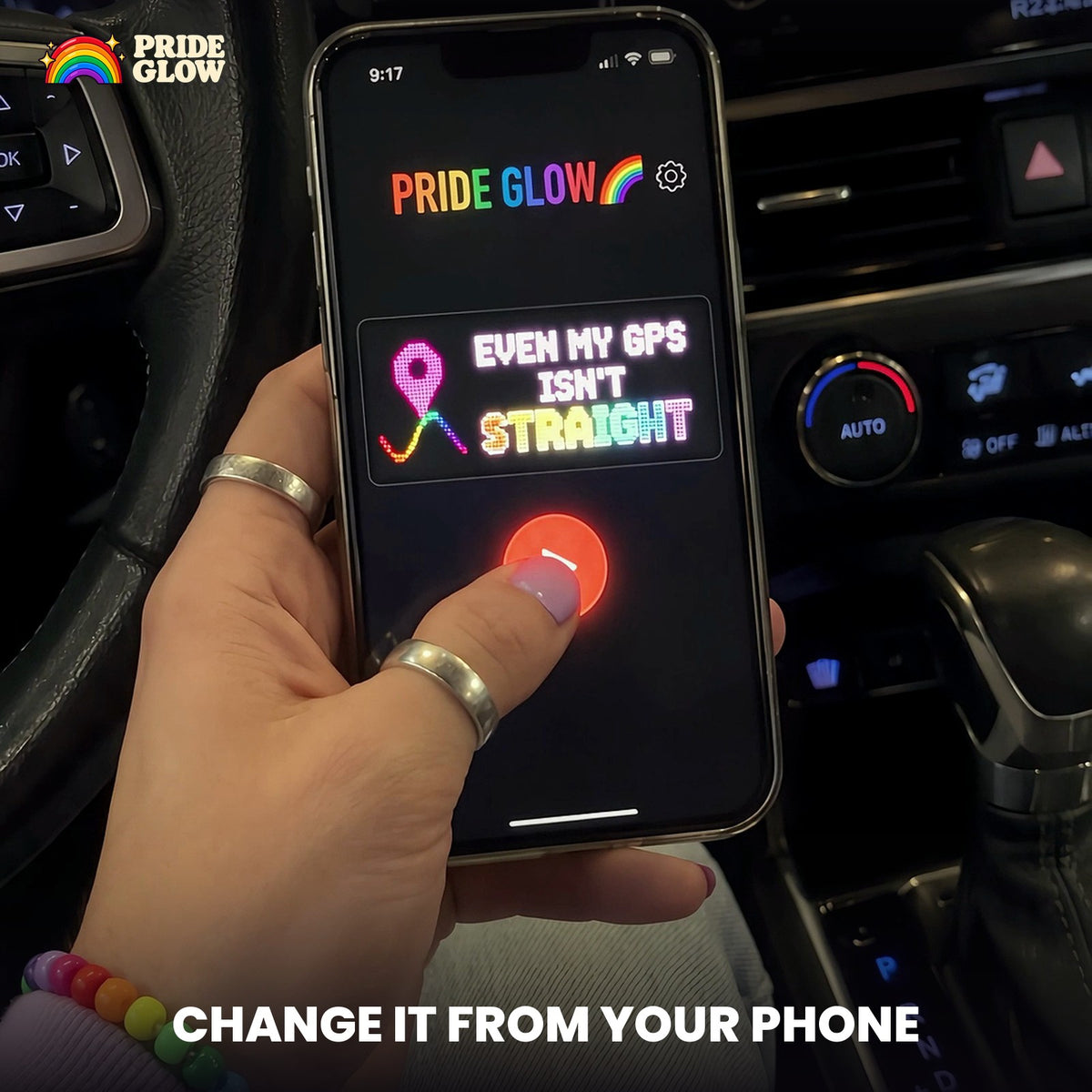 PRIDE GLOW LED Back Window Panel